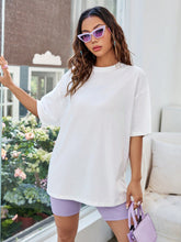 Floral & Letter Printed Top And Solid Colored Shorts Set